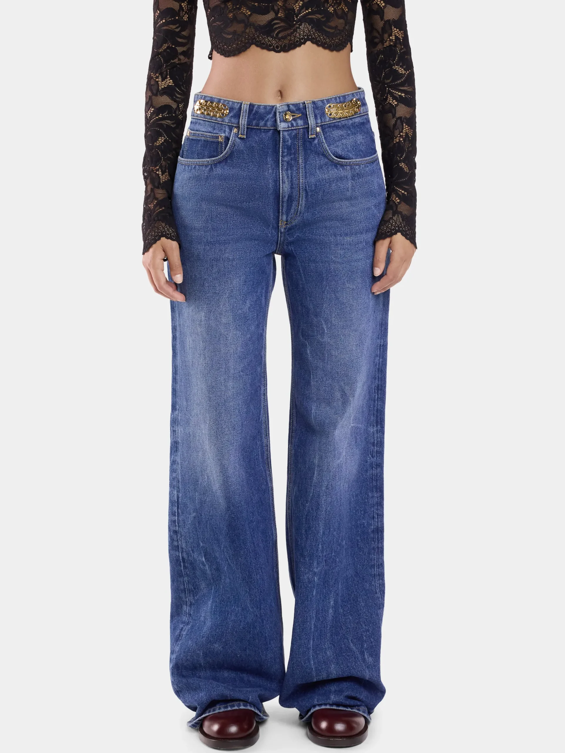 BAGGY JEANS IN DARK WASHED DENIM | Rabanne Shop