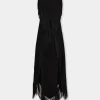 BLACK LONG DRESS IN CREPE | Rabanne Best