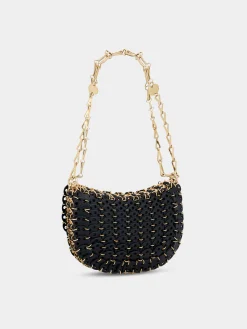 1969 BLACK MESSENGER LEATHER BAG | Rabanne Best