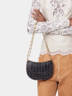 1969 BLACK MESSENGER LEATHER BAG | Rabanne Best