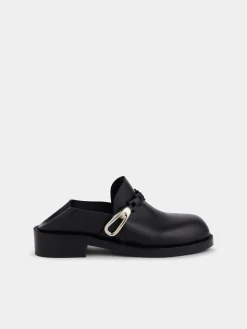black MULES IN SMOOTH LEATHER | Rabanne Cheap