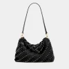 BLACK PACO SHOULDER CLUTCH IN CALFSKIN LEATHER | Rabanne Flash Sale