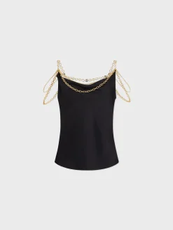 Black top embellished with "Eight" signature chain | Rabanne Shop