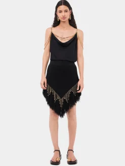 Black top embellished with "Eight" signature chain | Rabanne Shop