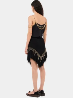 Black top embellished with