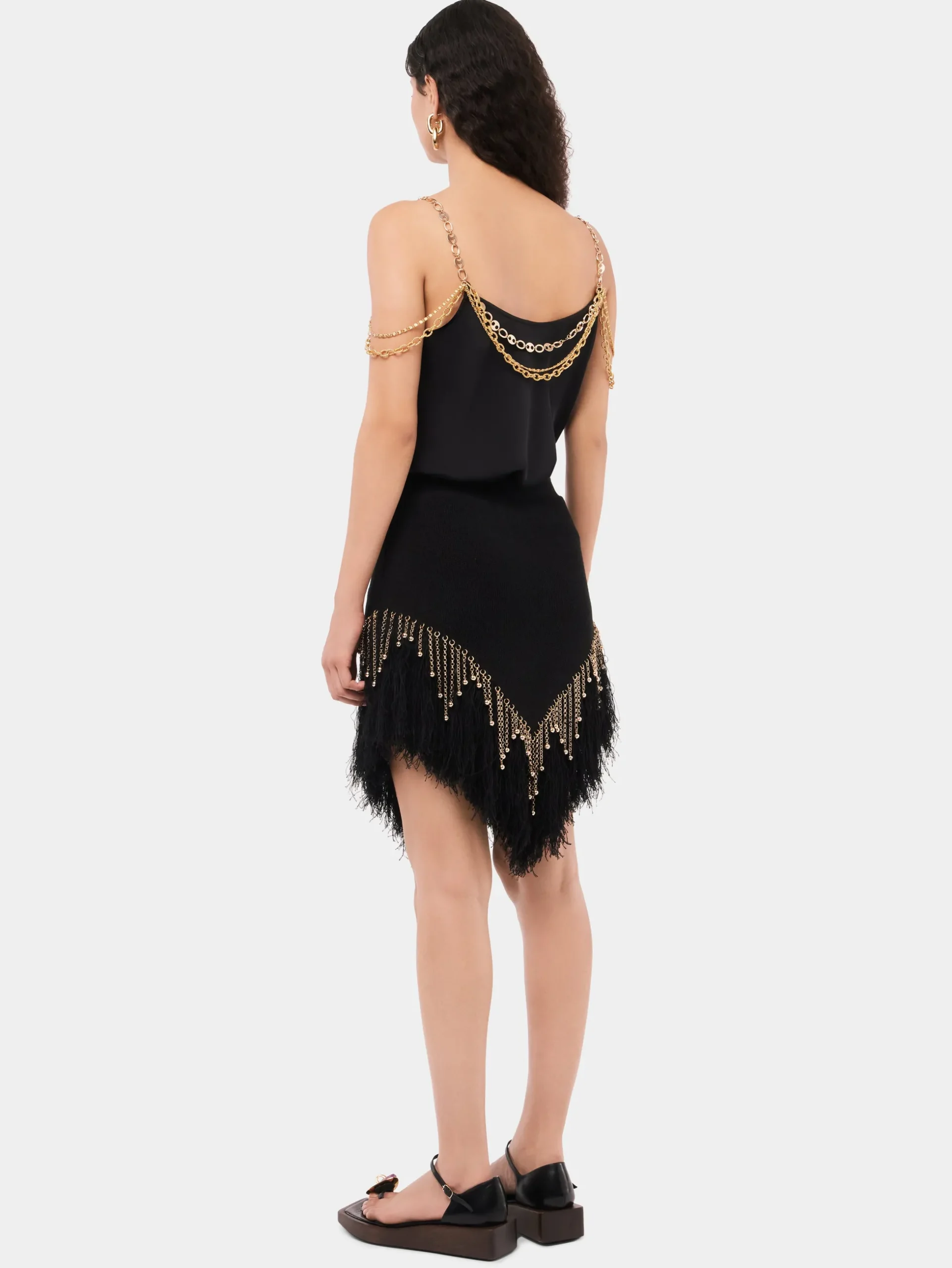 Black top embellished with "Eight" signature chain | Rabanne Shop