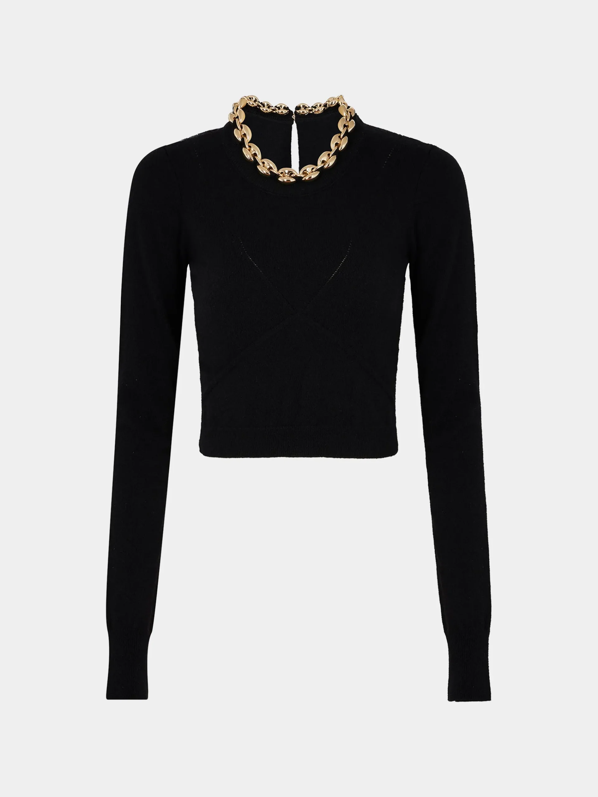 Black wool sweater with the eight chain | Rabanne Best Sale