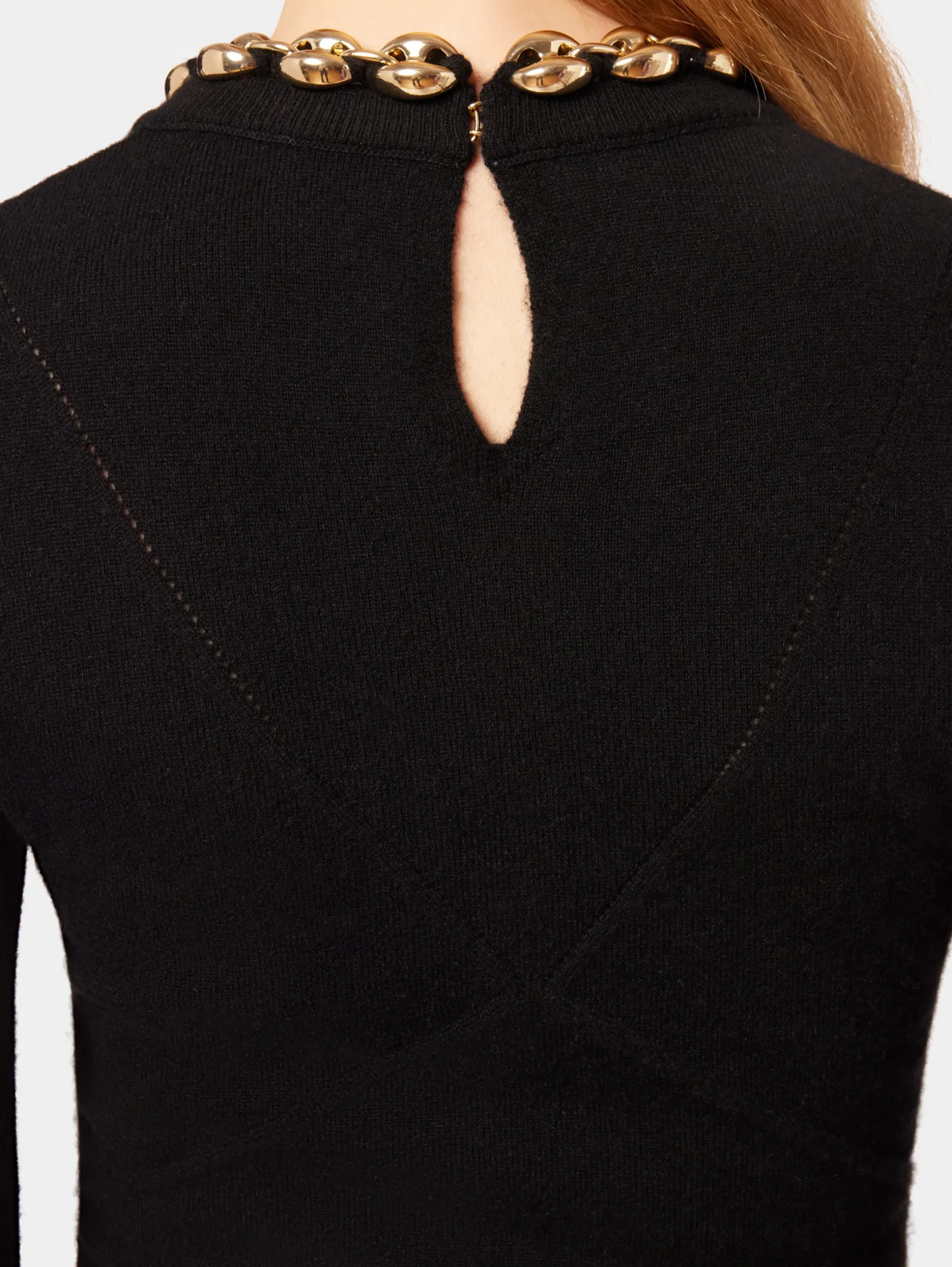Black wool sweater with the eight chain | Rabanne Best Sale