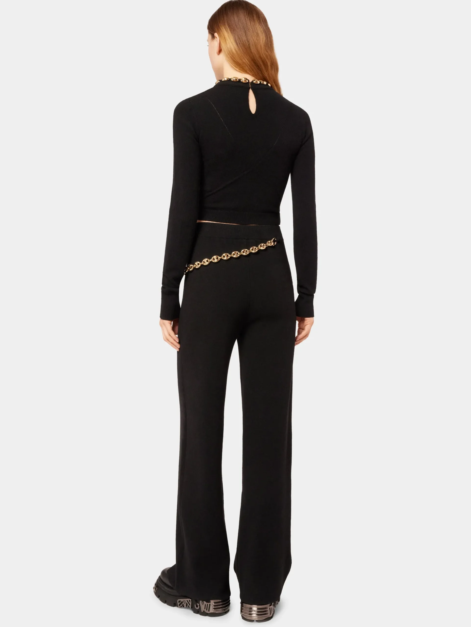 Black wool sweater with the eight chain | Rabanne Best Sale