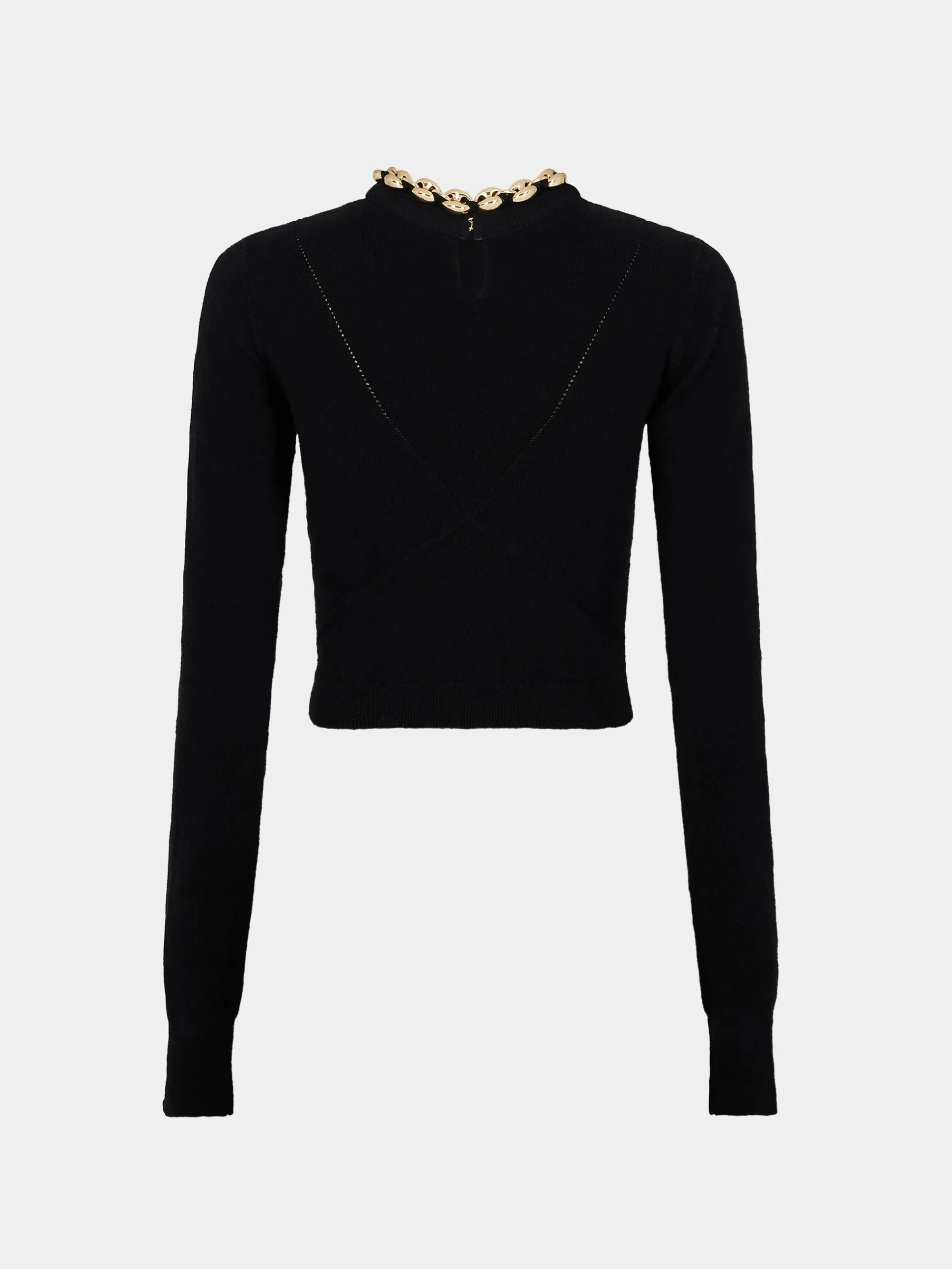 Black wool sweater with the eight chain | Rabanne Best Sale