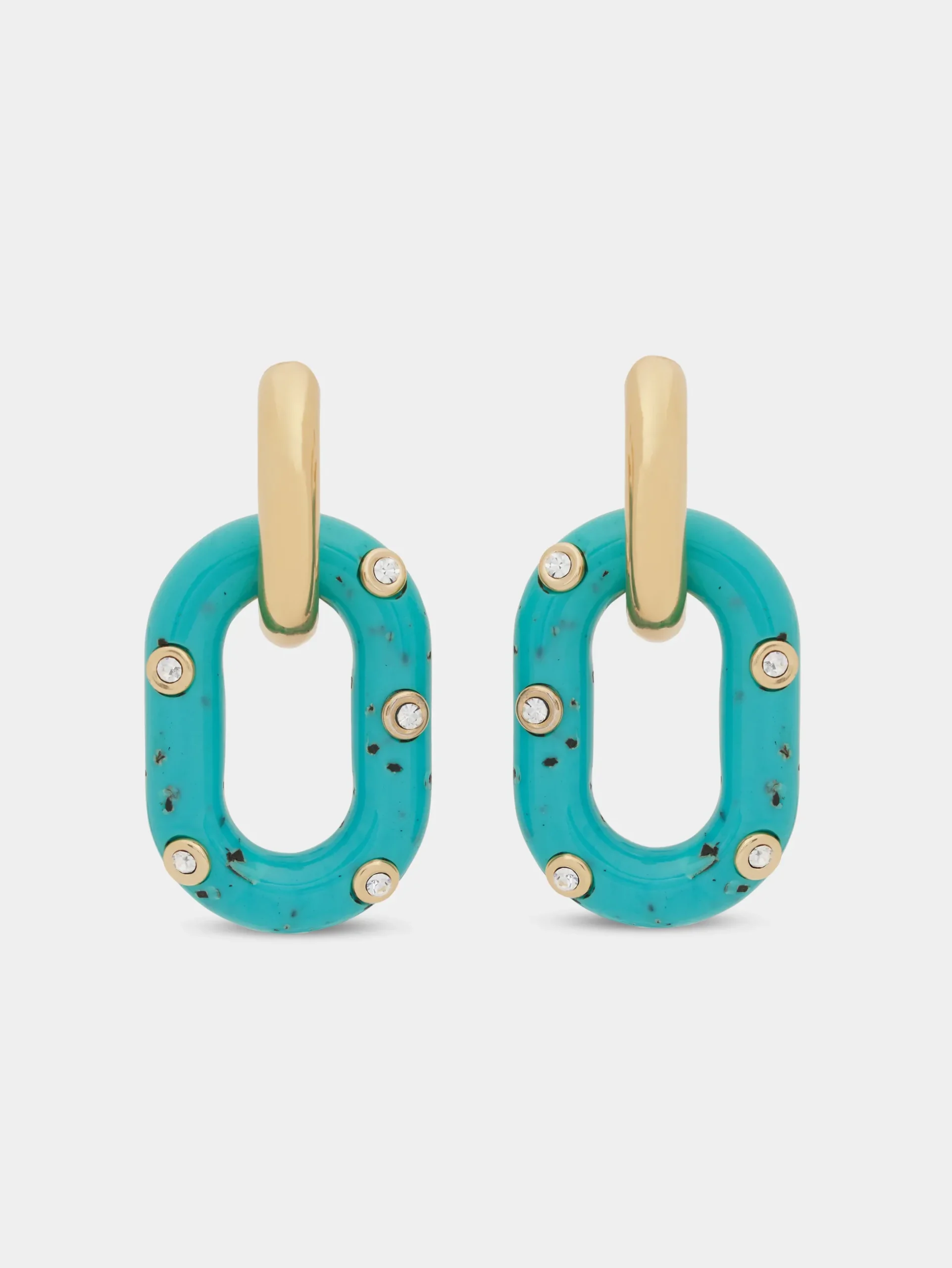 BLUE XL LINK OVERSIZED PALM SPRING EARRINGS | Rabanne Best Sale