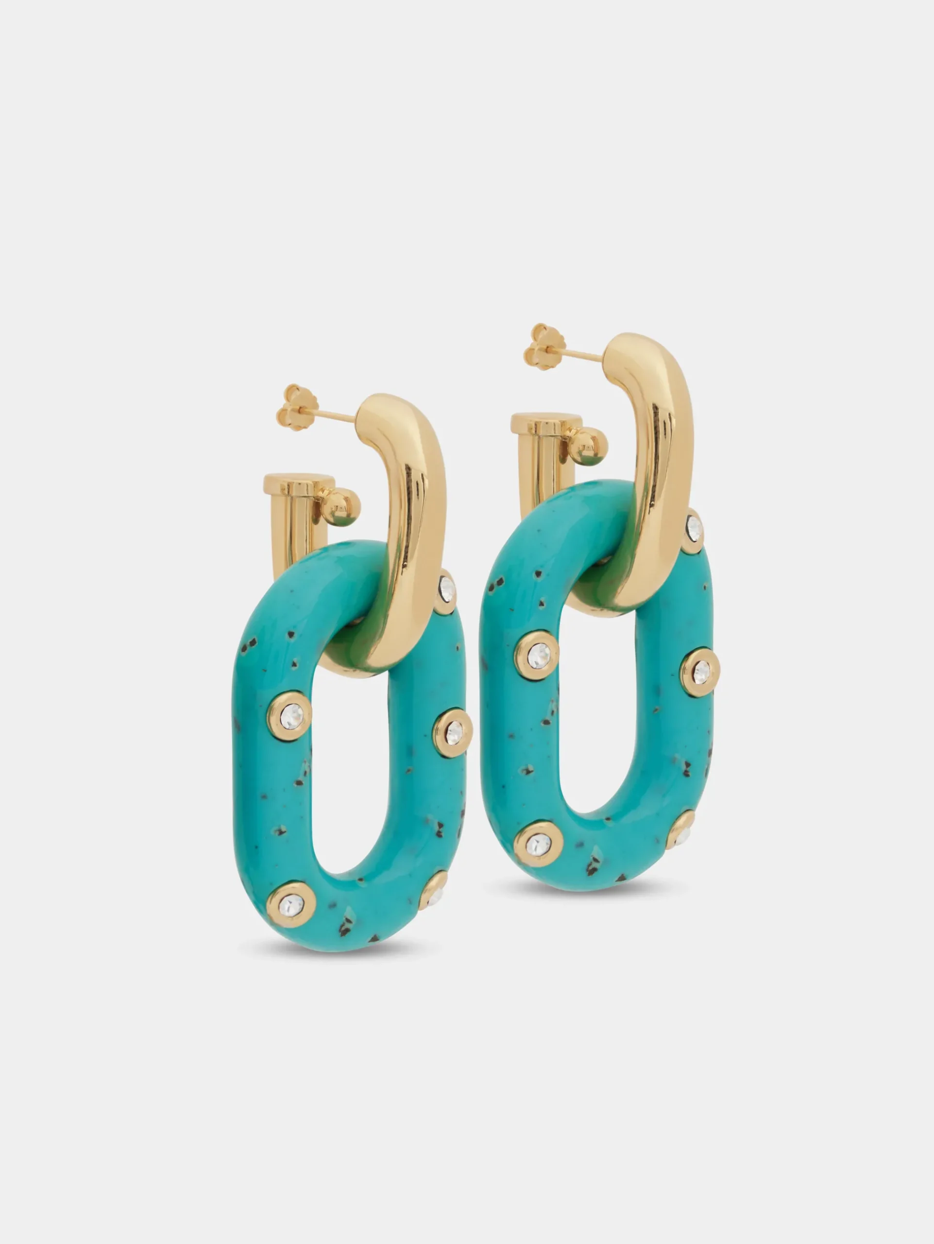 BLUE XL LINK OVERSIZED PALM SPRING EARRINGS | Rabanne Best Sale