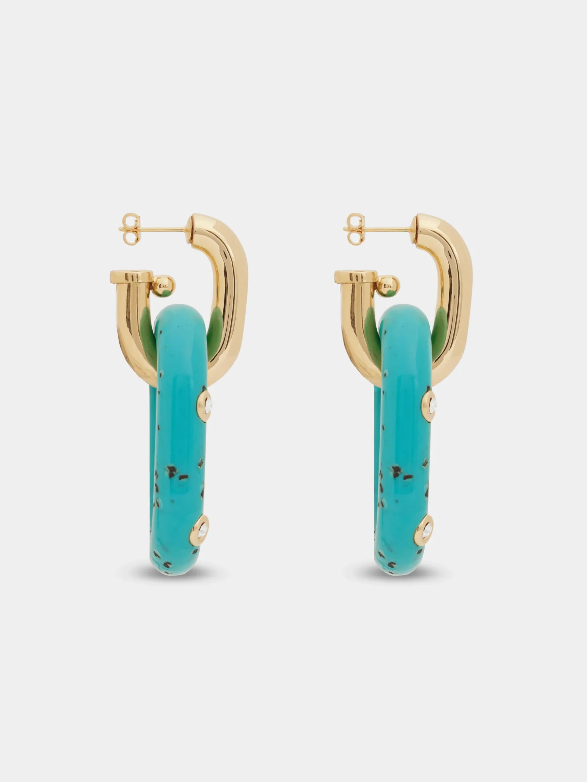 BLUE XL LINK OVERSIZED PALM SPRING EARRINGS | Rabanne Best Sale