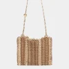 CAMEL 1969 SQUARE BAG IN METAL AND LEATHER MIX | Rabanne Clearance