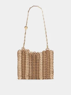 CAMEL 1969 SQUARE BAG IN METAL AND LEATHER MIX | Rabanne Clearance