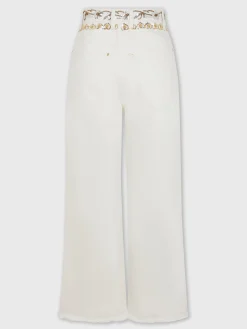 Embroidered off white denim jeans | Rabanne Best Sale