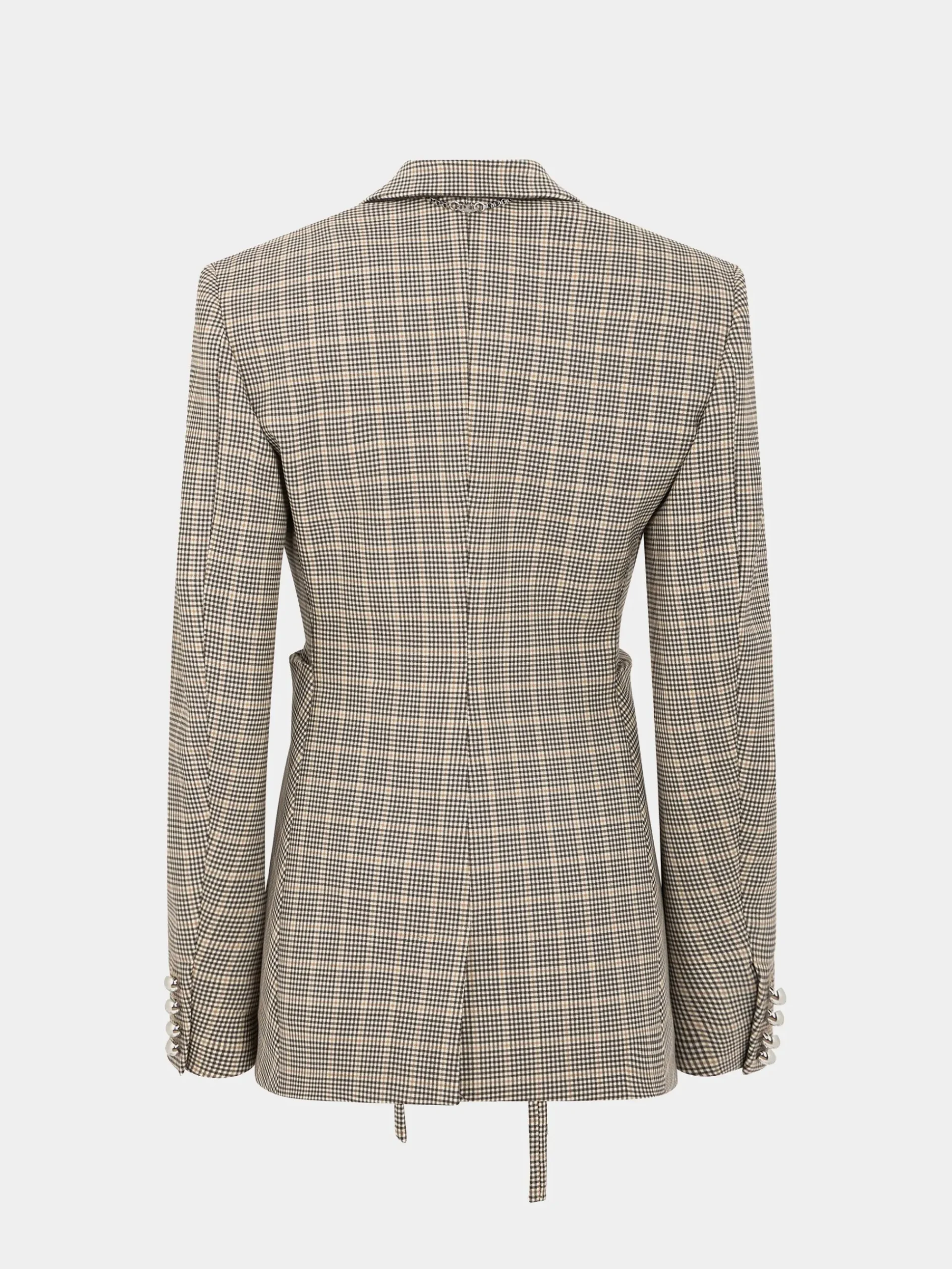 FITTED JACKET IN PRINCE OF WALES WOOL | Rabanne Sale