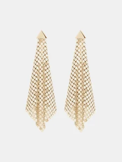 Gold chainmail earrings | Rabanne Sale