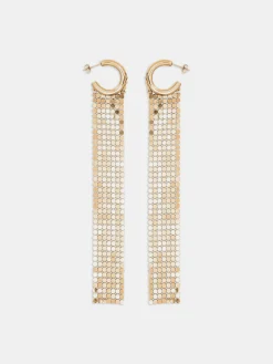 Gold chainmail Hoop earrings | Rabanne Flash Sale