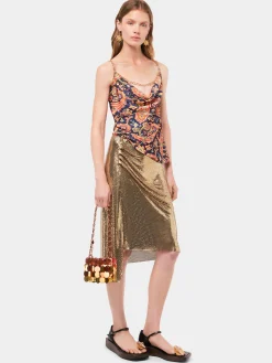 Gold Drapé pression chainmail skirt | Rabanne Best Sale