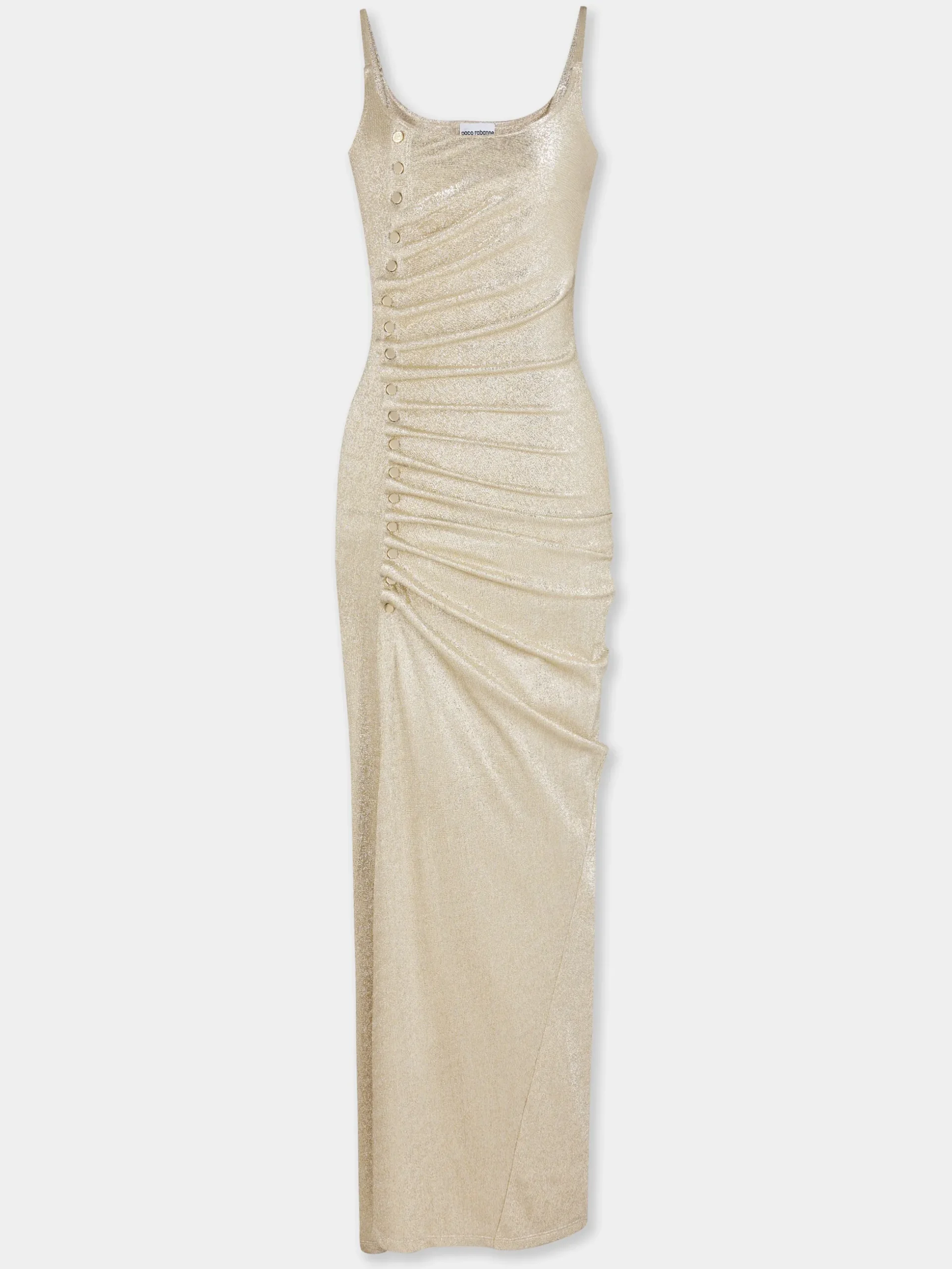 Gold Long Dress in Lurex | Rabanne Hot
