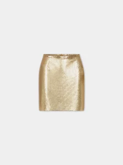 GOLD MINI SKIRT IN MESH | Rabanne Shop