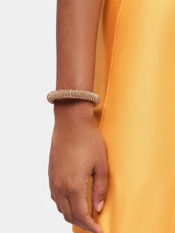 Gold Pixel bracelet in micro crystals | Rabanne Discount