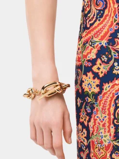 Gold XL link bracelet | Rabanne Cheap