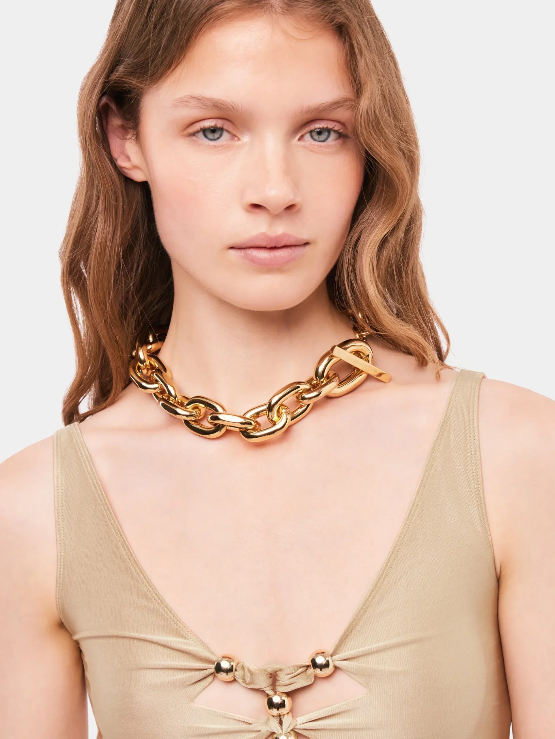 Gold Xl Link necklace | Rabanne Store
