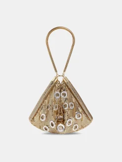 Golden chainmail pocket bag with metallic eyelets | Rabanne Clearance