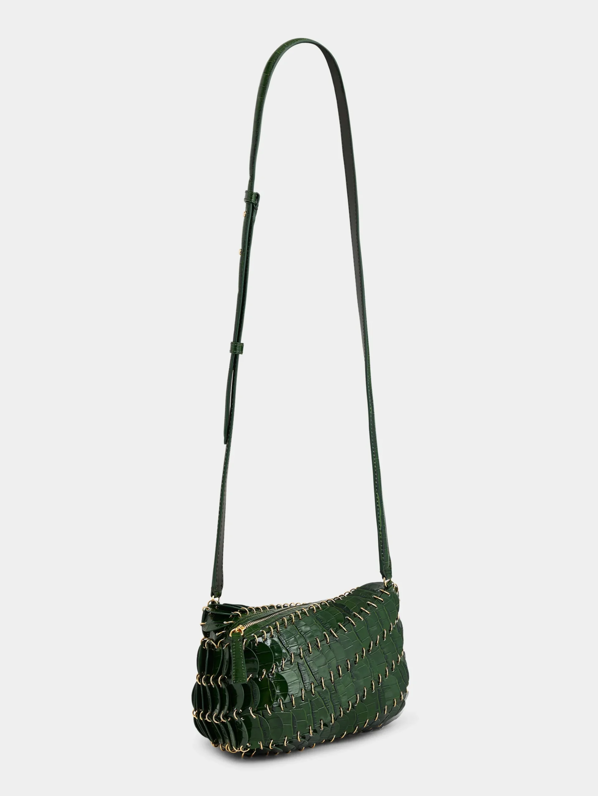 GREEN CROSSBODY PACO LEATHER BAG | Rabanne Best
