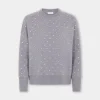 GREY CRYSTAL-EMBELLISHED SWEATER IN WOOL | Rabanne Discount