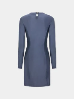 GREY SHORT GATHERED DRESS IN JERSEY | Rabanne Hot