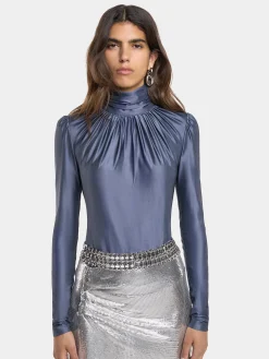 HIGH NECK TOP IN JERSEY | Rabanne Discount