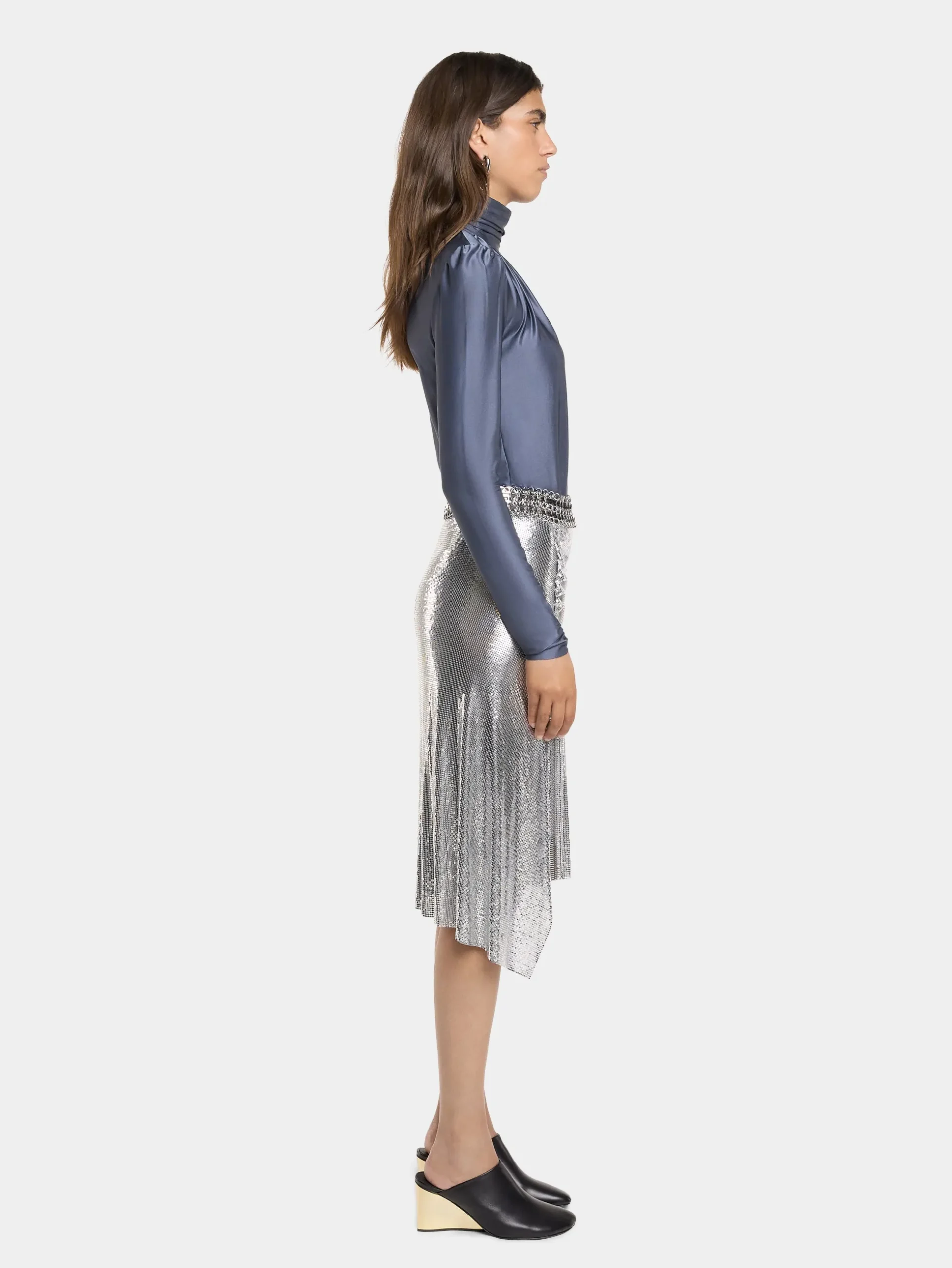 HIGH NECK TOP IN JERSEY | Rabanne Discount