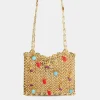 Iconic gold 1969 bag embellished with multi colored pampilles | Rabanne Online