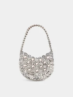 Iconic Silver Moon 1969 Bag embellished with Rhinestones | Rabanne Cheap