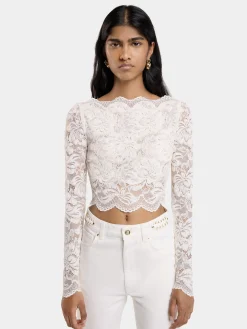 IVORY CROP TOP IN LACE | Rabanne Cheap