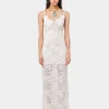 IVORY LONG DRESS IN LACE | Rabanne Flash Sale