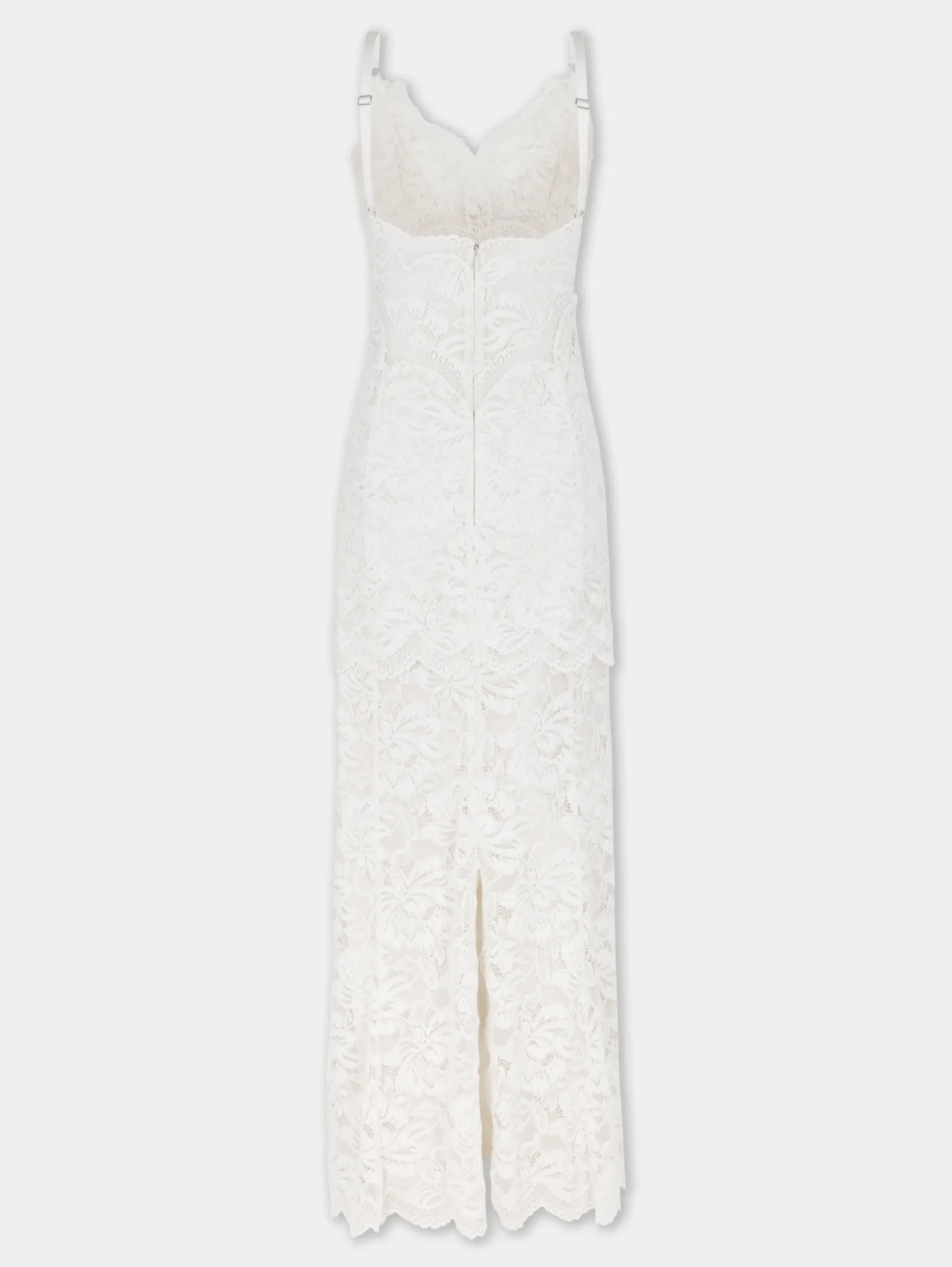 IVORY LONG DRESS IN LACE | Rabanne Flash Sale