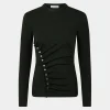 Khaki drapé pression top | Rabanne New