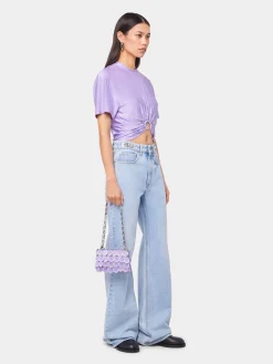 LAVENDER PIERCING TEE-SHIRT IN JERSEY | Rabanne Hot
