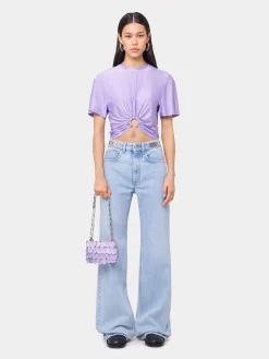 LAVENDER PIERCING TEE-SHIRT IN JERSEY | Rabanne Hot