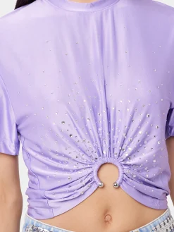 LAVENDER PIERCING TEE-SHIRT IN JERSEY | Rabanne Hot