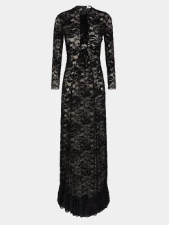 Long black lace dress | Rabanne Store