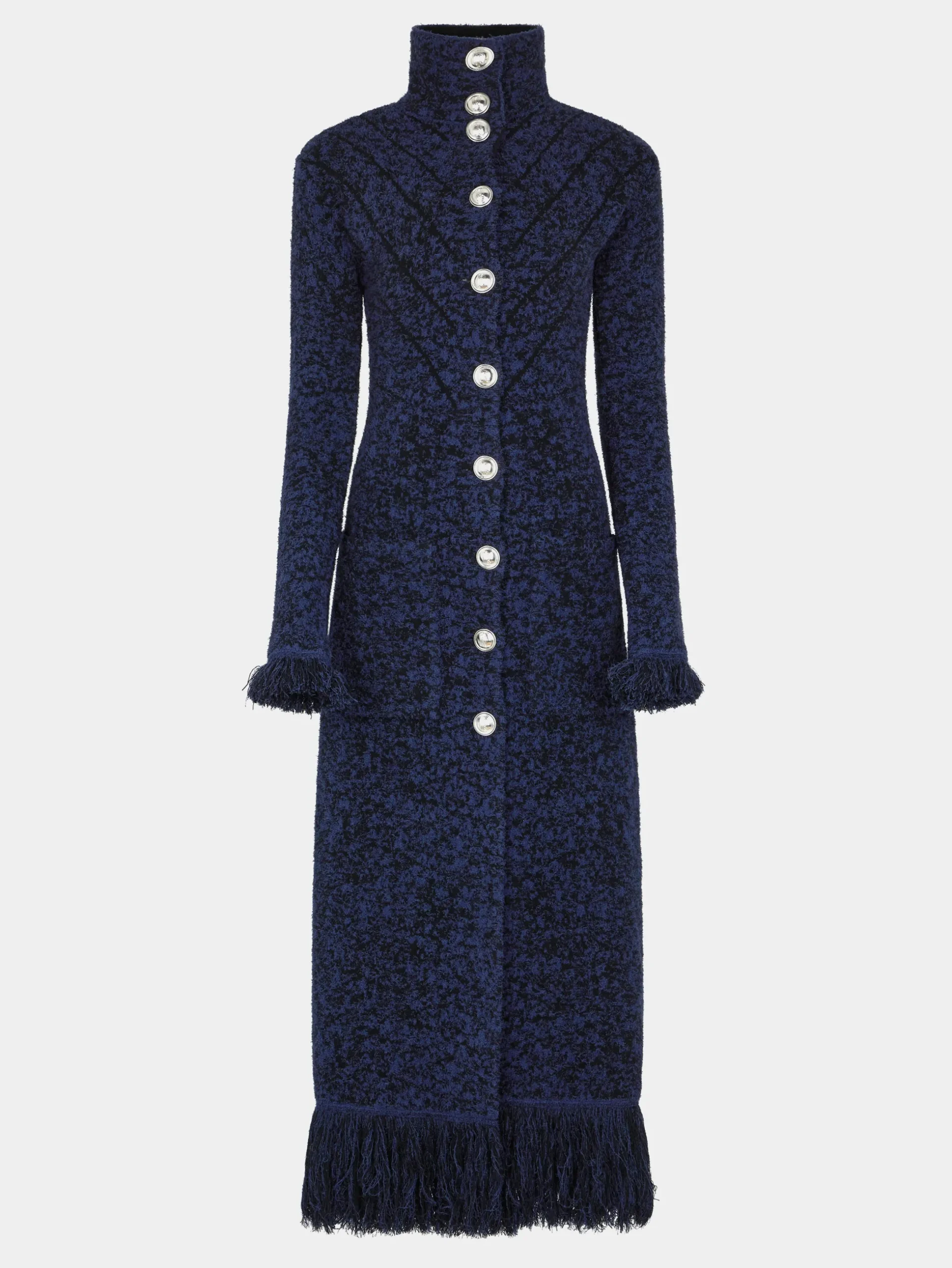 LONG COAT IN TWEED KNIT | Rabanne Online