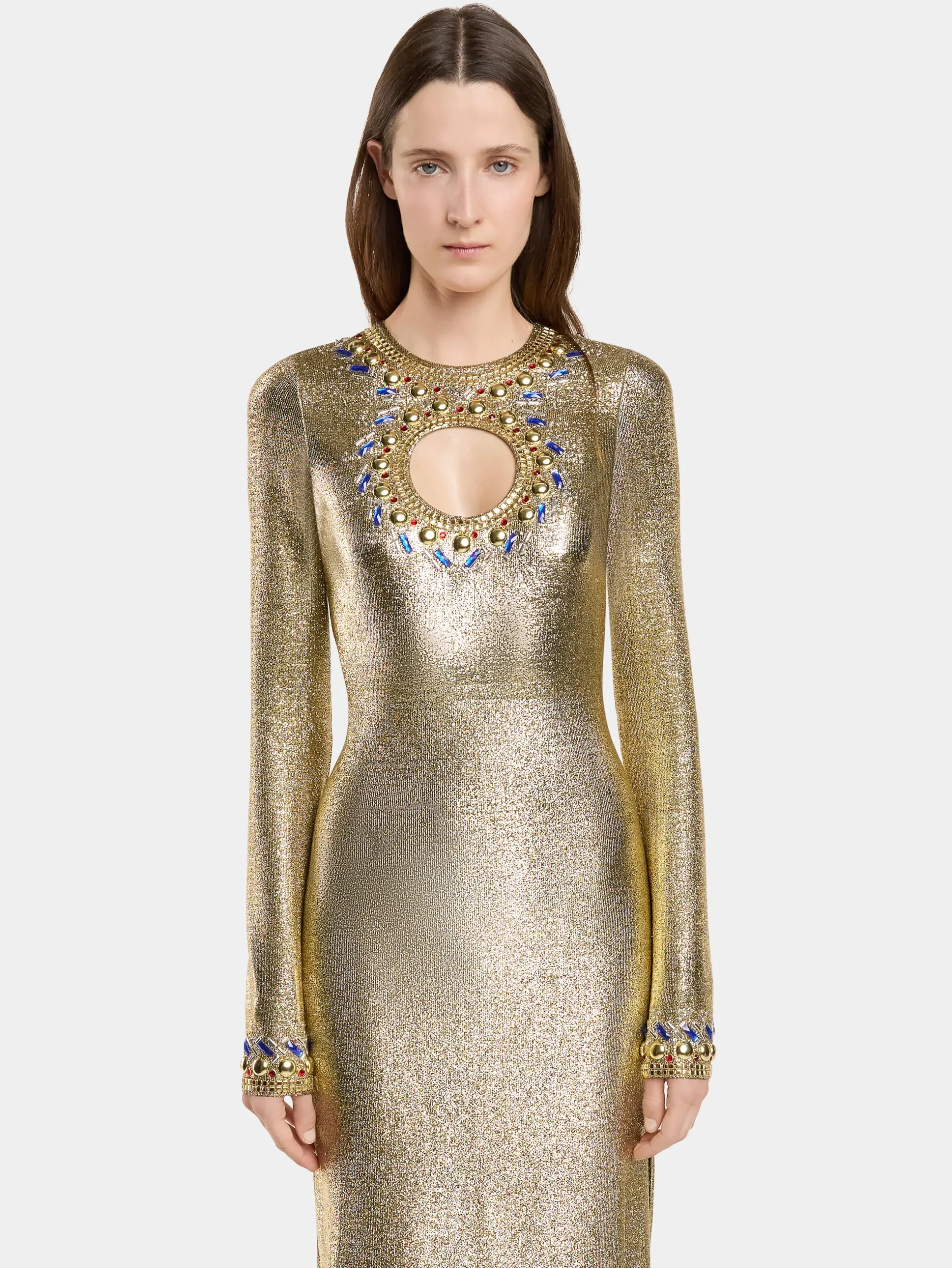 LONG DRESS IN LUREX JERSEY | Rabanne Outlet