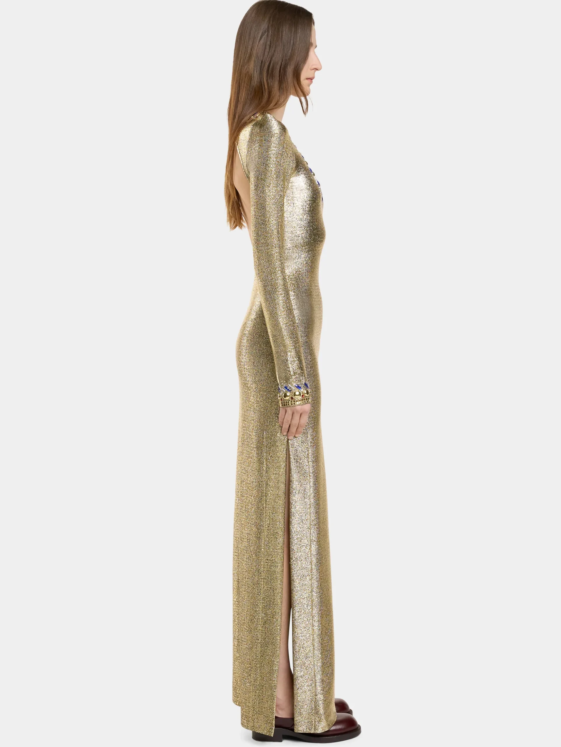 LONG DRESS IN LUREX JERSEY | Rabanne Outlet