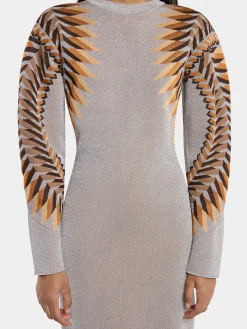 LONG LUREX JACQUARD DRESS | Rabanne Outlet