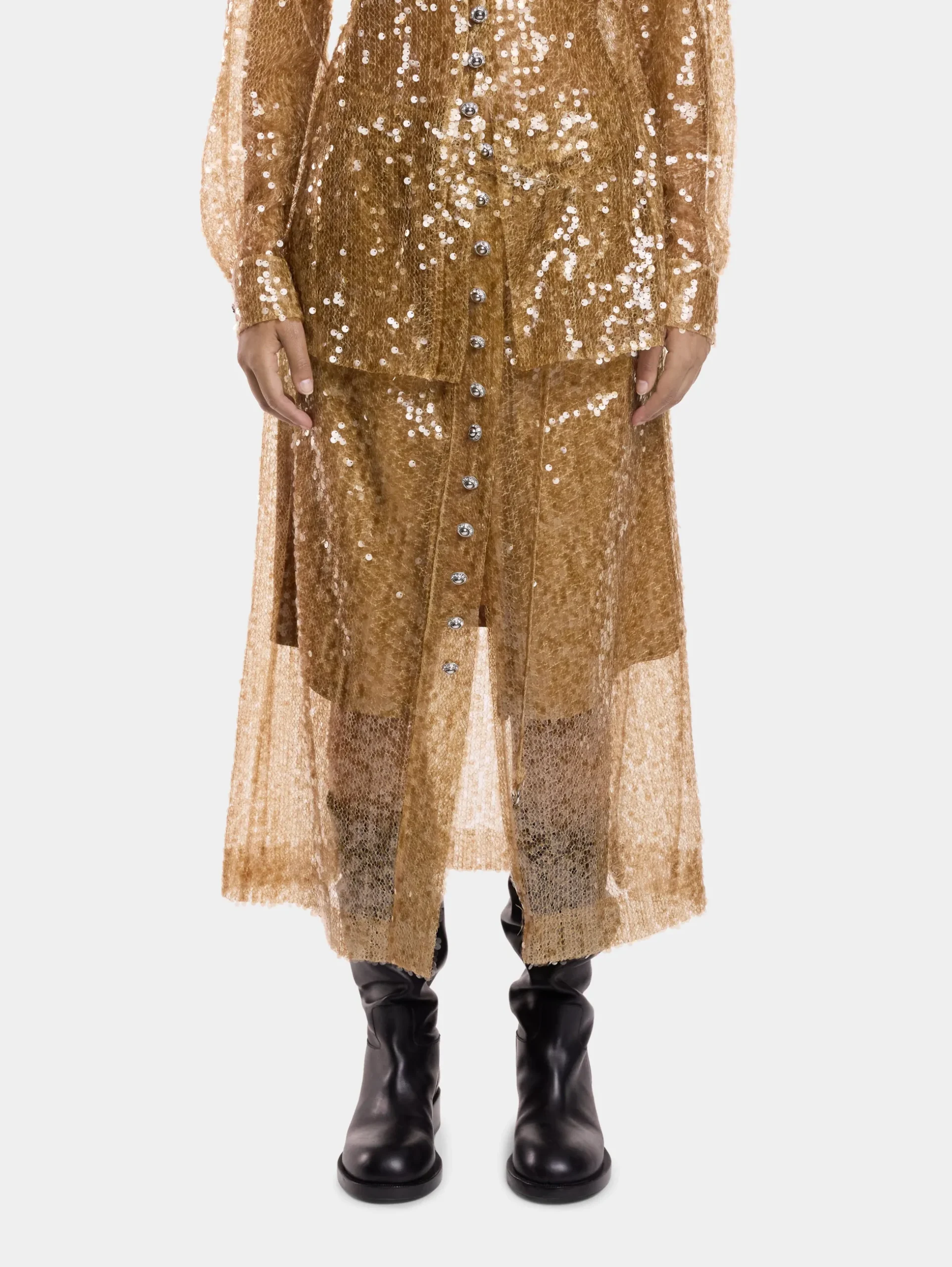 LONG SEQUIN-EMBROIDERED SKIRT | Rabanne Clearance